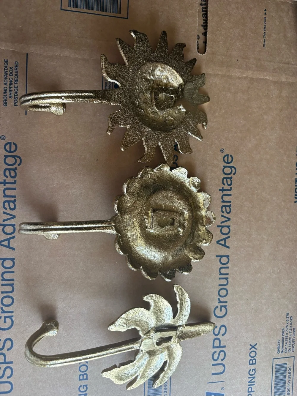3pc Gold wall hooks - Opalhouse